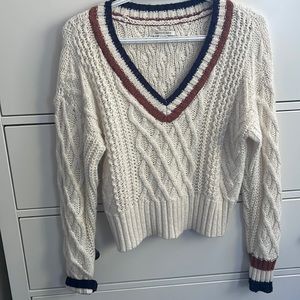American Eagle collegiate v neck sweater
